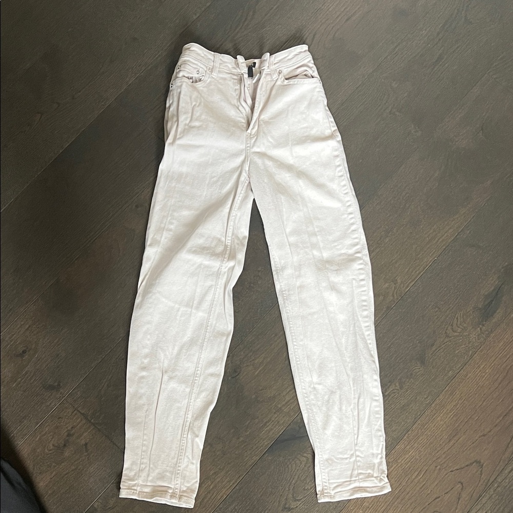Divided Women's Cream Straight Leg Jeans